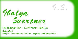 ibolya svertner business card